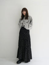 dot washer shirring skirt