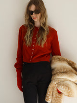 wool crew neck cardigan