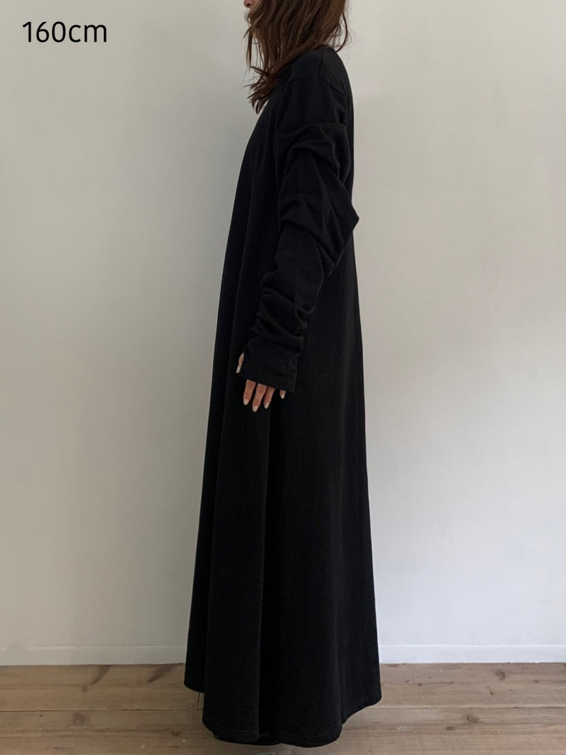 【阪急うめだ本店 POP UP】 design sleeve flare dress（black）