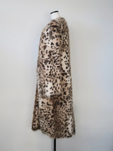 [ sample sale ] mink like leopard scarf long coat