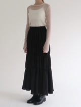 washer shirring skirt（black）