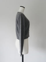 wool crew neck cardigan