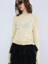 soft sheer long sleeve