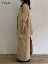 【阪急うめだ本店 POP UP】 straight maxi skirt（beige）