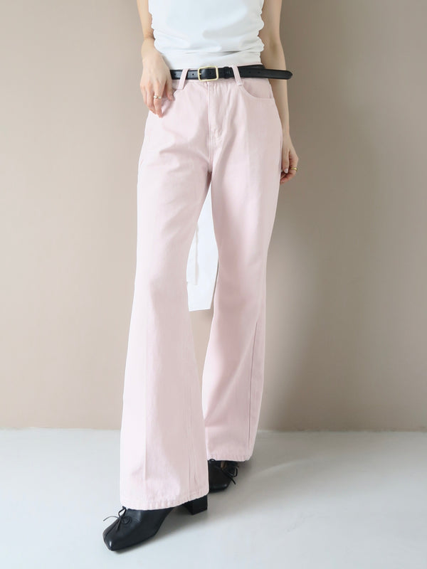 pink denim pants