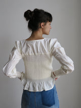 【阪急うめだ本店 POP UP】 onion gather design blouse（ivory）