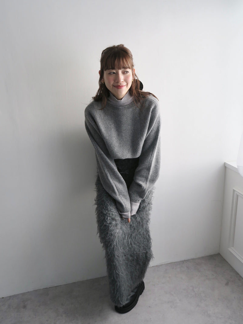 cropped cape knit