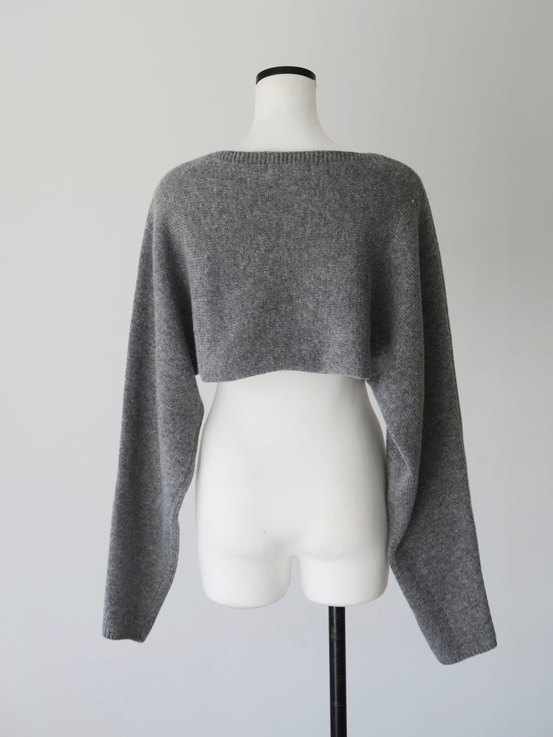 cropped cape knit