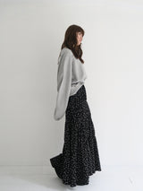 dot washer shirring skirt