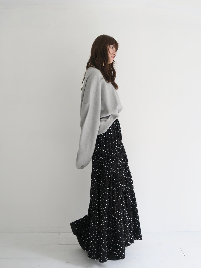 dot washer shirring skirt