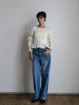 【阪急うめだ本店 POP UP】 onion gather design blouse（ivory）