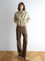 brown straight denim