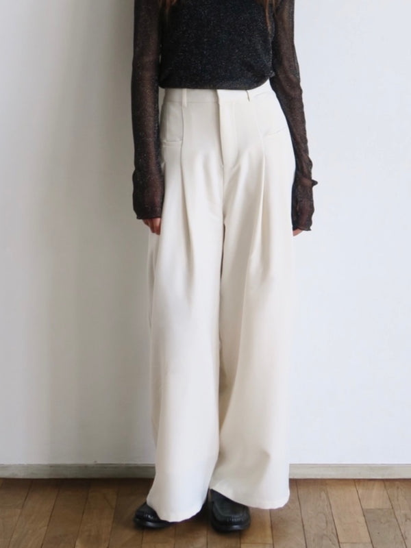 high waist tuck pants