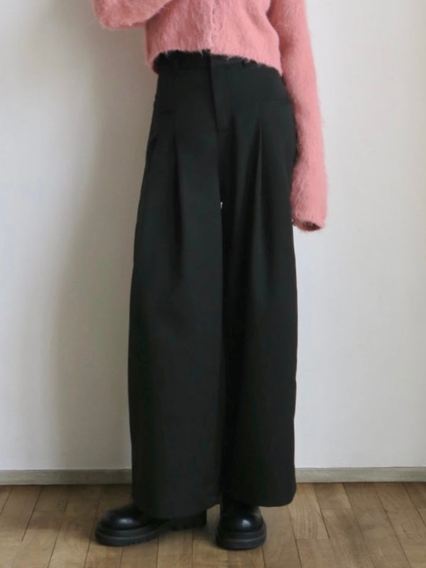 high waist tuck pants