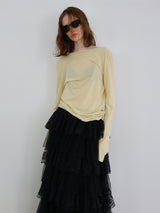 soft sheer long sleeve
