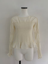 【阪急うめだ本店 POP UP】 onion gather design blouse（ivory）