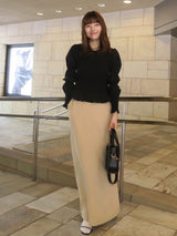 【阪急うめだ本店 POP UP】 straight maxi skirt（beige）