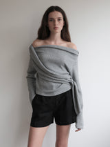 off shoulder drape tops