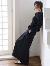 【阪急うめだ本店 POP UP】 straight maxi skirt（black）