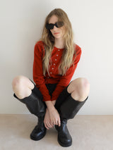 wool crew neck cardigan