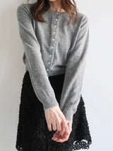 wool crew neck cardigan