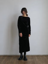 【阪急うめだ本店 POP UP】 back ribbon velour dress