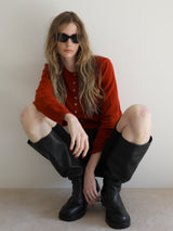 wool crew neck cardigan