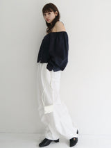 wrap skirt tuck pants