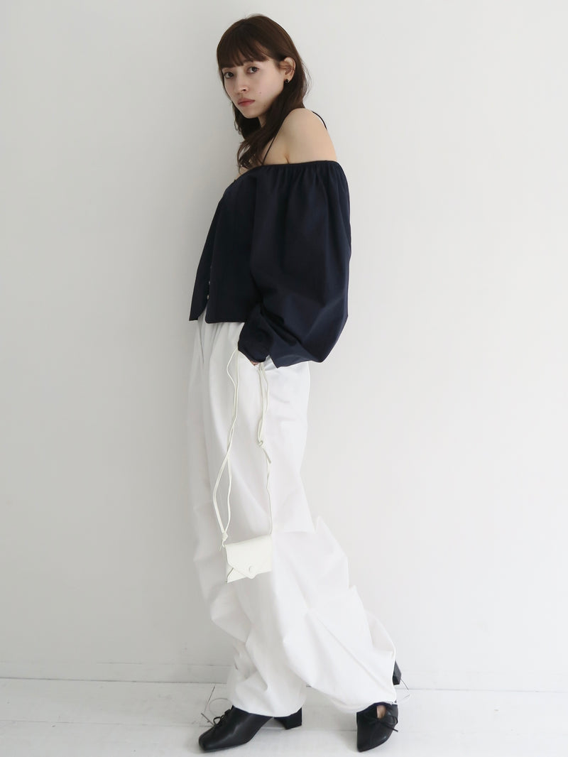 wrap skirt tuck pants