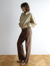 brown straight denim