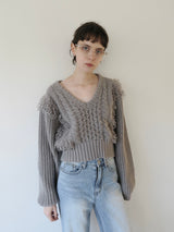 fringe cropped knit