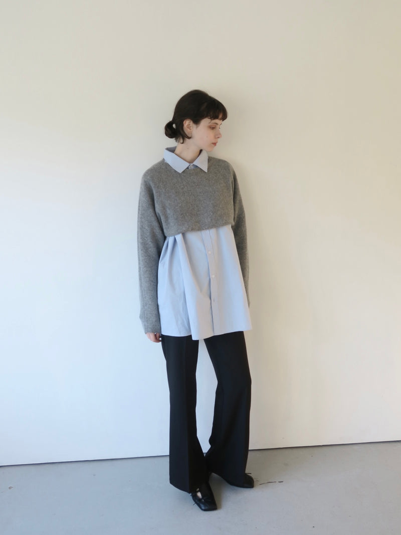 cropped cape knit