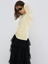soft sheer long sleeve