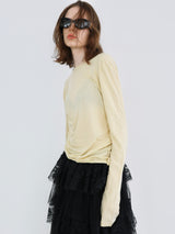 soft sheer long sleeve