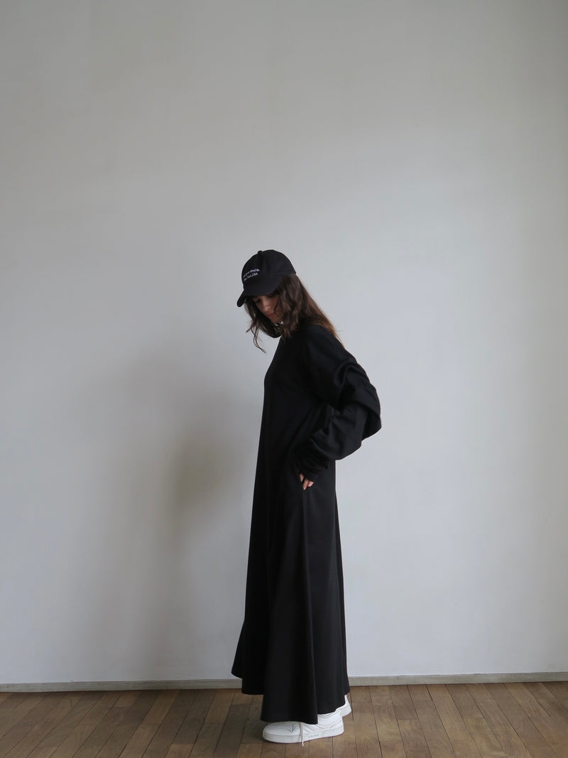 【阪急うめだ本店 POP UP】 design sleeve flare dress（black）