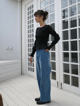 【阪急うめだ本店 POP UP】onion gather design blouse（black）