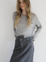 ASYMMETRY DENIM SKIRT