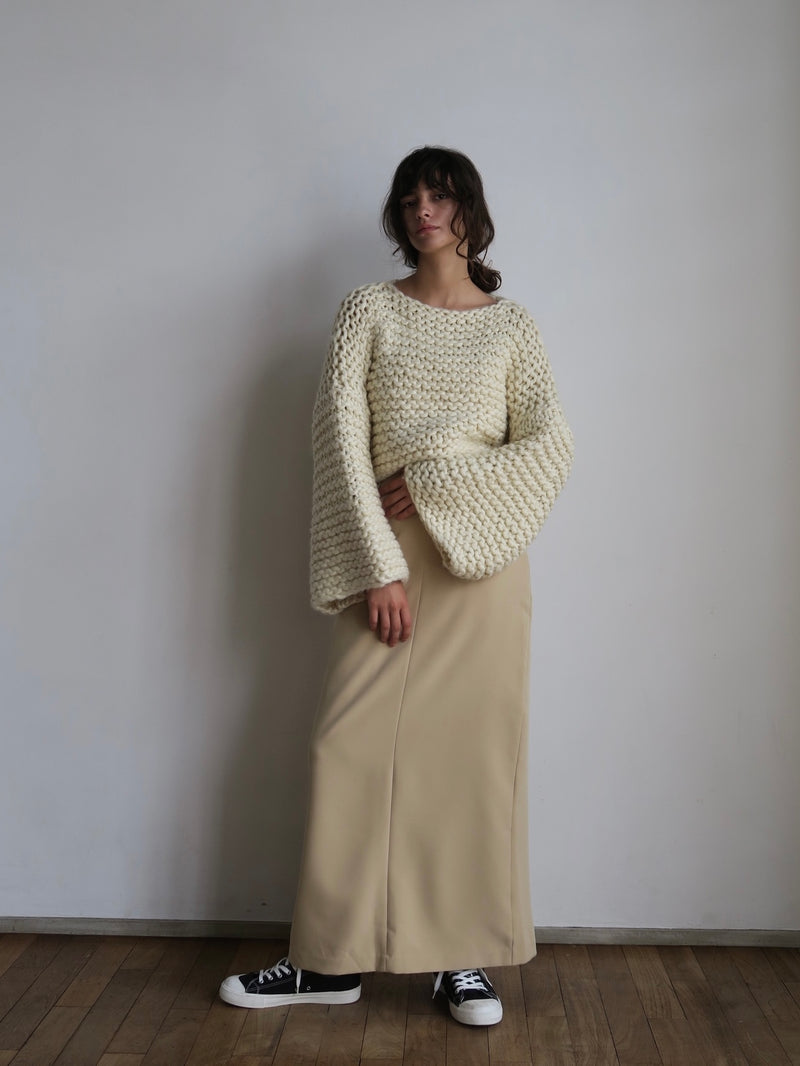 【阪急うめだ本店 POP UP】 straight maxi skirt（beige）