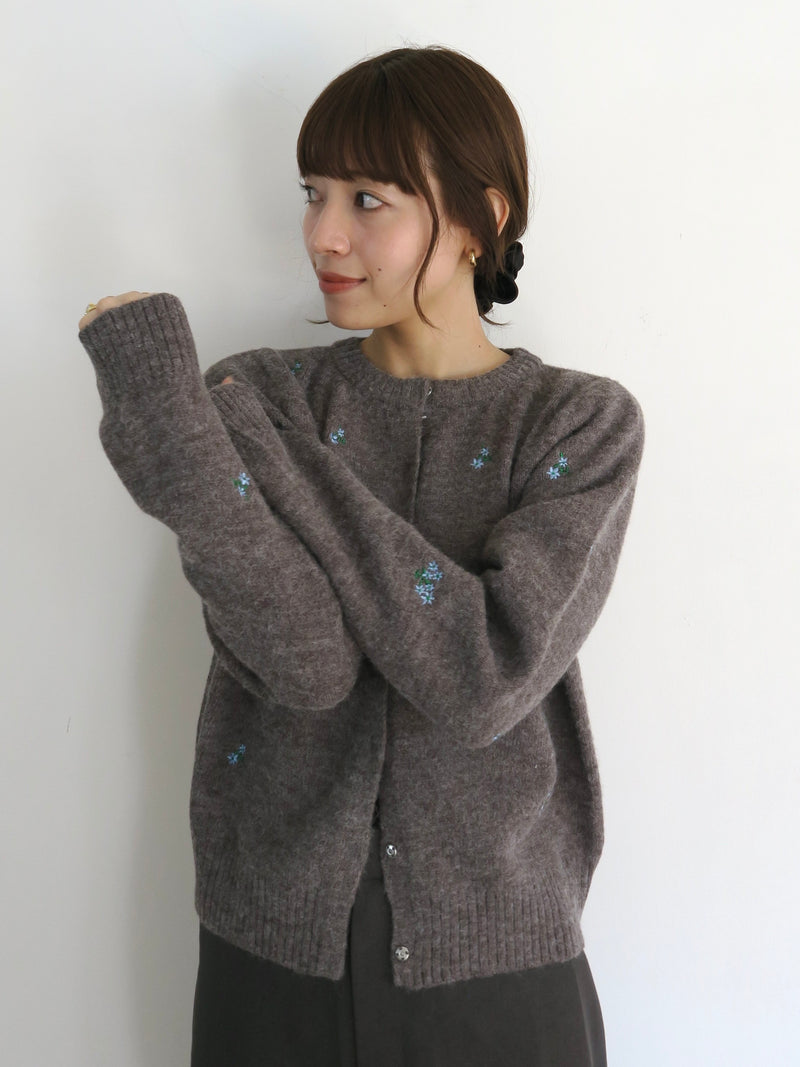 alpaca touch flower cardigan