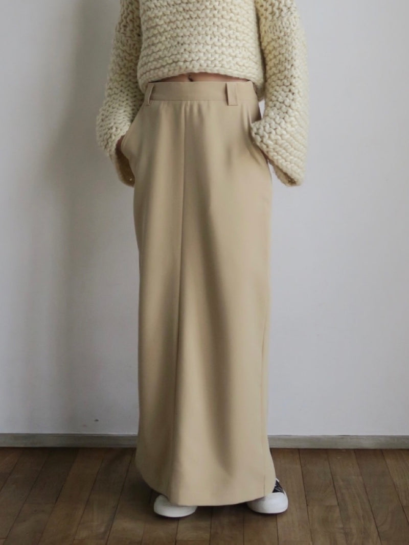 【阪急うめだ本店 POP UP】 straight maxi skirt（beige）