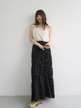 dot washer shirring skirt