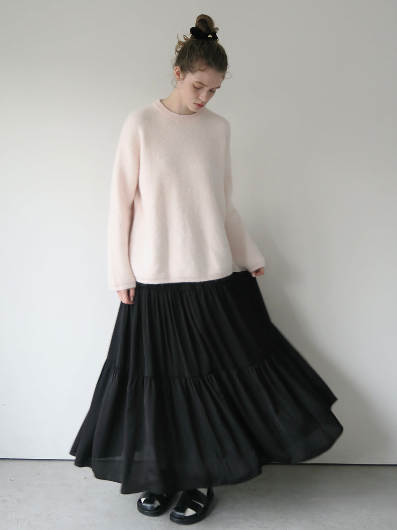 chiffon tiered long skirt