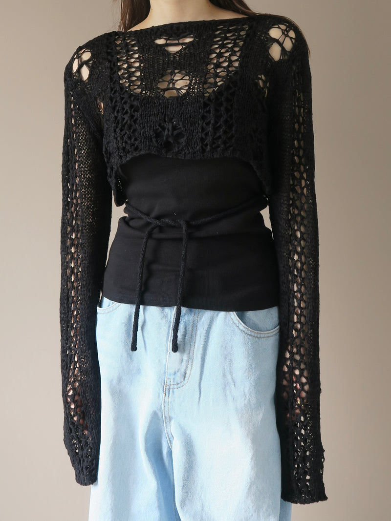openwork knit bolero