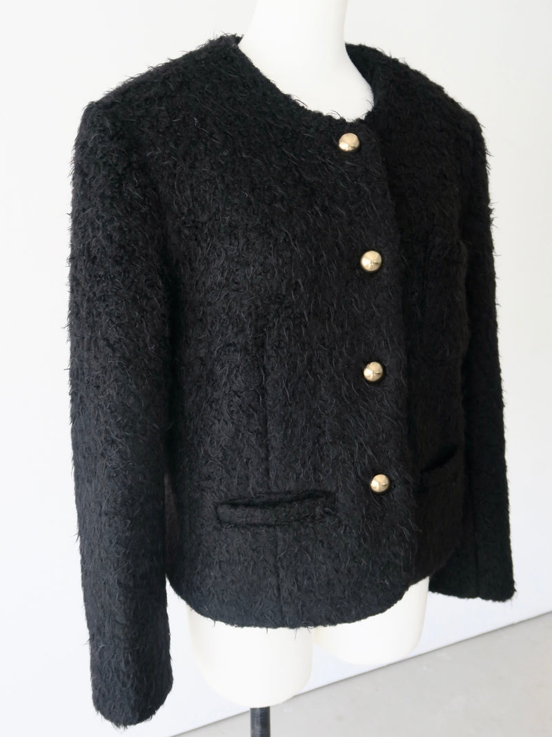 shaggy tweed jacket