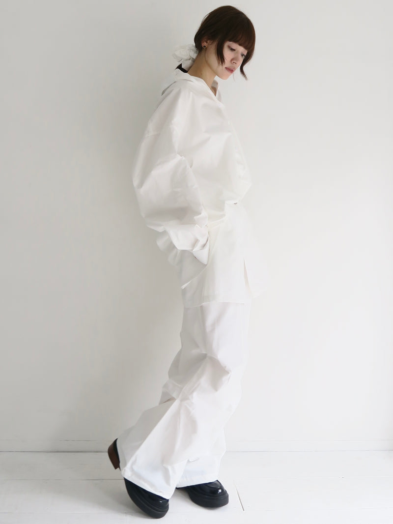wrap skirt tuck pants