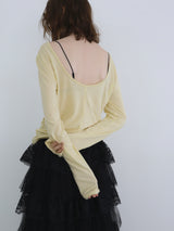 soft sheer long sleeve