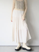 chiffon tiered long skirt