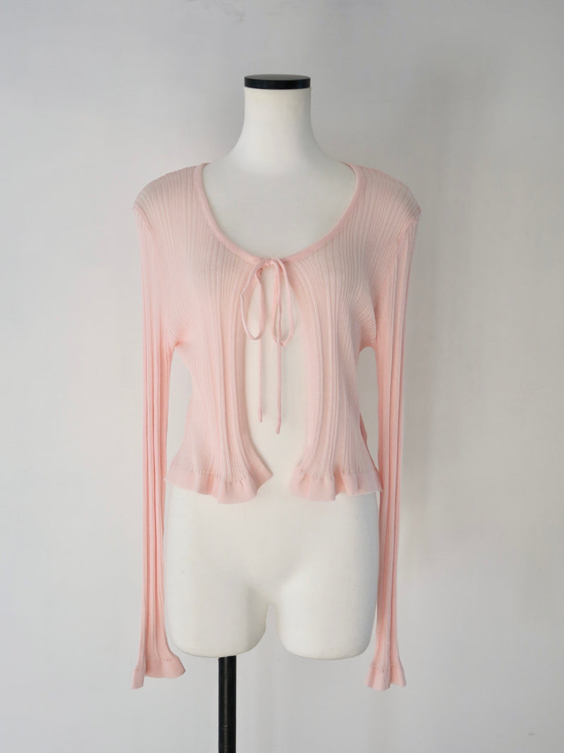 sheer ribbon cardigan