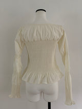 【阪急うめだ本店 POP UP】 onion gather design blouse（ivory）