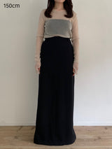 【阪急うめだ本店 POP UP】 straight maxi skirt（black）